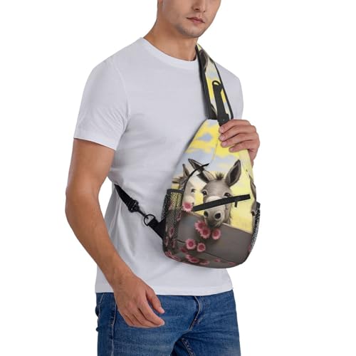 Bolso tipo sling bandolera negro para exteriores miniatura 7