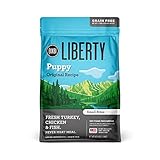 BIXBI Liberty Grain Free Dry Dog Food, Original Recipe Puppy, 4 lbs - Fresh Meat, No Meat Meal, No Fillers for Easy Digestion - USA Made