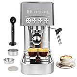 Sorgente Espresso Machine 20 Bar, Stainless Steel Coffee Maker with Milk...