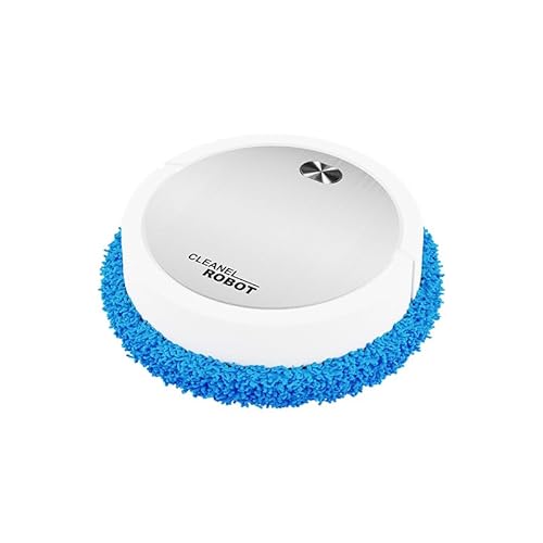 Générique Robot Laveur Automatique Batterie Longue durée, Fin et Silencieux,Nettoyage Automatique sans Fil, Parfait pour Nettoyer Les Taches d'eau sur Les sols durs et Les Surfaces carrelées - Blanc