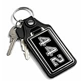 Brotherhood Vintage Silver Red Compatible with Olds Mobile Emblem Design Keychain Key Holder Key Ring For Men Heavy Duty Car Keyring For Men and Women