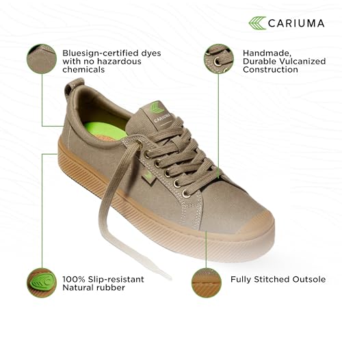 OCA Low Canvas Sneakers, Comfortable Shoes for Women, Lightweight & Sustainable, Versatile Casual Footwear with 100% Vegan Insoles, Rubber4