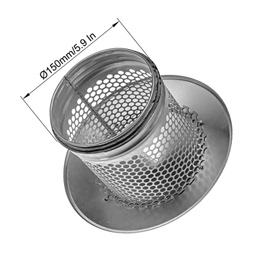 6 Inch Round Roof Rain Cap Hvac Vent Galvanized Steel All Weather Chimney Cap Roof Top Round Roof Vent With Rubber Gasket For Perfect Insulation Vent Cover (6'' Inch) #TOP6