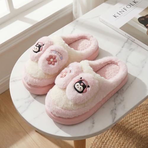 Image of VRITRAZ Women's Comfort Slip On Closed Toe Warm Winter House Clog Indoor Slipper with Cute Print and Degins
