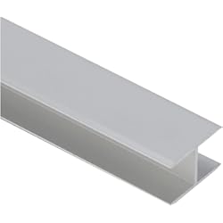 Techo Panel Sandwich Transparente Alberts 030814 Perfil en H | Modelo a autopresión | Aluminio, anodizado plateado | 1000 x 19.5 x 30 mm