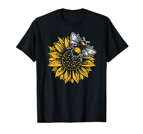 Bumblebee Sunflower Springtime Save The Bees Honeybee T-Shirt