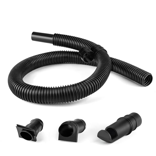 Shop-Vac 9056400 Dust Collection Hose Kit, 4 Ft x 1-1/4 Inch Flexible Vacuum Hose with 3 Adapters, Compatible with Wet/Dry Shop Vacuums & Power Tools by Shop-Vac - Used condition - US$17.61