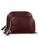 Leatherology Bordeaux Clamshell Makeup Bag Set