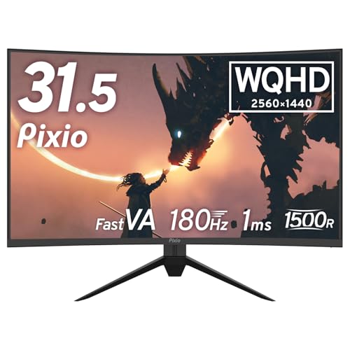 Amazon.co.jp: Pixio PXC328 ゲーミングモニター 31.5インチ 180Hz