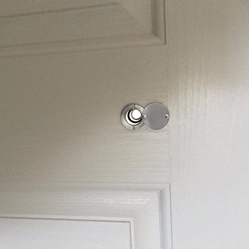 Sumnacon Safety Door Viewer,Solid Brass 220-degree Door Viewer/Peephole with Heavy Duty Rotating Privacy Cover for 1-3/8" to 2-1/6" Doors, Durable Door Viewer for Home Office Hotel (2 Pcs Silver)