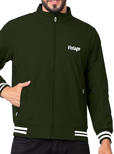 Image of FTX Men Solid Full Sleeve Grey Color Regular Fit Windcheater Casual Jacket