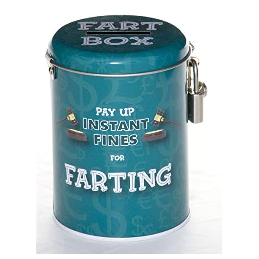 Boxer Gifts Farting Fine Money Tin | Rolig present till make pappa pojkvän | Hemlig jultomte för honom, rostfritt stål, blå, 14 x 9 x 8 cm