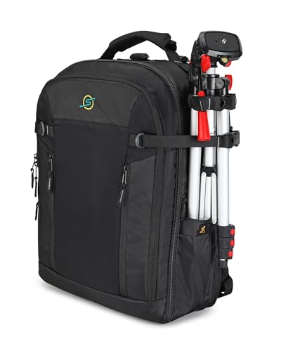Image of STRAPON WHITE MAGIC DSLR Backpack Camera Bag with Rain Cover DSLR Camera with Lens 24-105 Lenses - 3 Nos 70-200 Or 150-600mm And 16-35 24-70 Flash Charger Laptop 17inches and Tripod