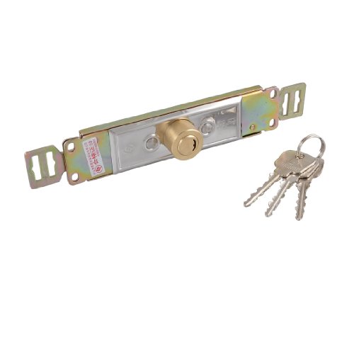 sourcingmap Brass Tone Crescent Keyway Warehouse Garage Rolling Shutter Door Lock w 3 Keys