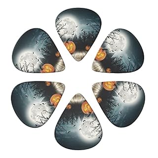Lot de 6 médiators Halloween Moon Bat Pumpkin pour guitare acoustique, guitare électrique, basse, ukulélé – Fin, moyen… - Les Beatles, Paul McCartney, John Lennon, RIngo Starr, George Harrison Lot de 6 médiators Halloween Moon Bat Pumpkin pour guitare acoustique, guitare électrique, basse, ukulélé - Fin, moyen… – Image 4