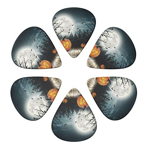 Lot de 6 médiators Halloween Moon Bat Pumpkin pour guitare acoustique, guitare électrique, basse, ukulélé – Fin, moyen… - Les Beatles, Paul McCartney, John Lennon, RIngo Starr, George Harrison Lot de 6 médiators Halloween Moon Bat Pumpkin pour guitare acoustique, guitare électrique, basse, ukulélé - Fin, moyen… – Image 5