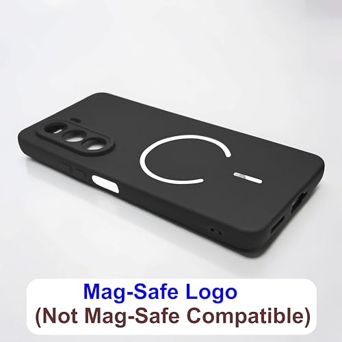 Image of SBMS Silicone Back Cover Case for OnePlus Nord CE6 Lite 5G | Soft Micro-Fibre Lining Inside | Magsafe Print On Back Side Camera Protection Bump | Shockproof Case OnePlus Nord CE 6 Lite (Black)