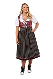 Neu: mit zwei schnübändern zum Wechseln. Uni Rock mit Zierband am Saum, gemusterte Schürze.