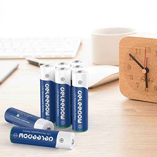 Deleepow Aa Rechargeable Batteries Nimh 3300Mah 1.2V Batteries Aa Size Rechargeable High Capacity 1200 Cycles 8-Pack(Only Battery) #TOP6