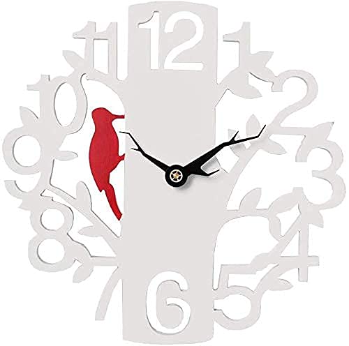 Horloge Murale de Jardin Grand Blanc Créatif Style Arbre de Vie 16 Pouces