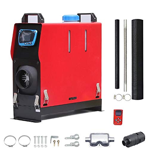 5KW 12V Detachable Diesel Air Heater All-in-One Fuel Air Parking Heater with Golden LCD Switch and English remote control for Truck Motor Boat Trailer