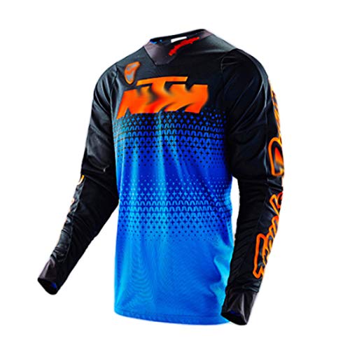 YSYFZ Chemise Manches Longues VTT Homme Chemise Manches Longues Moto Tout Terrain Chemise VTT Respirante et à séchage Rapide