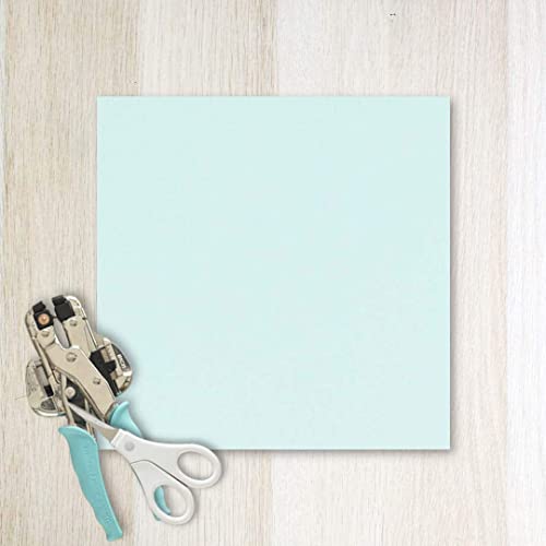 10 cartulinas de alta calidad color azul pastel de 240 grs./m² en tamaño 30,5 x 30,5 cms (12″ x 12″). | Especial scrapbooking, proyectos artísticos, manualidades y DIY Cover
