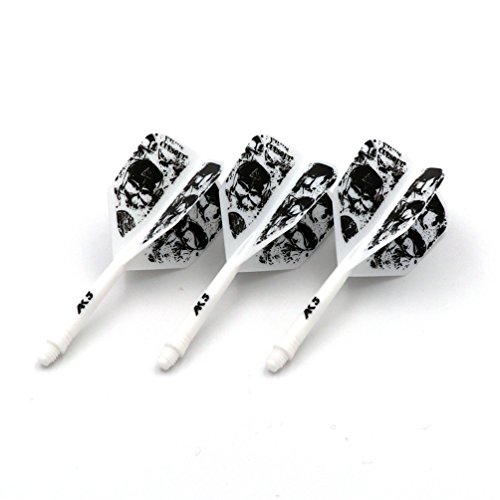 Cuesoul Dart Flights White With Pattern Design #TOP2