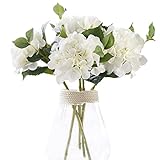 {Cómo montar las varas}: todos los elementos de la hortensia artificial se embalan en una bolsa. Cuando la recibas, quizás encuentres los tallos, las cabezas y las hojas desperdigadas dentro del paquete. Colócalos manualmente. Encaja los pétalos y las cabezas de la flor en los tallos. Crea arreglos florales según tus preferencias personales. Disfruta decorando el hogar junto a tu familia.