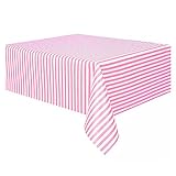 Vpang 2 Pcs Striped Plastic Print Tablecloths Disposable Table Cover Thickened Rectangle Tablecover,...