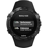 Suunto 5 Lightweight and Compact GPS Sports Watch with 24/7 Activity Tracking and Wrist-Based Heart Rate, All Black, One Size, Strap