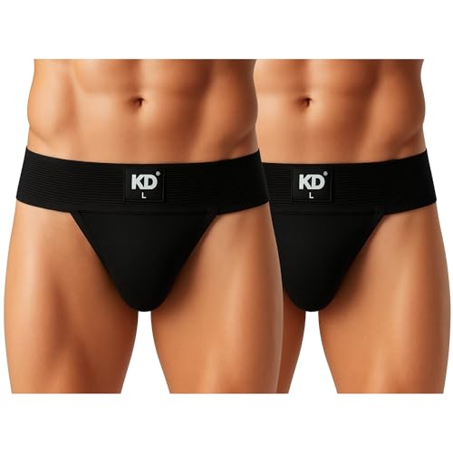 KNK Regent Men’s Cotton Gym Supporter Jockstrap | 100% Cotton | 3” Waistband | Back Covered