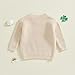 Eurvoku Infant Toddler Baby Boy St Patricks Day Outfit Lucky Boy Embroidery Knit Sweater Long Sleeve Knitted Pullover Top (A-Apricot, 4-5 Years)