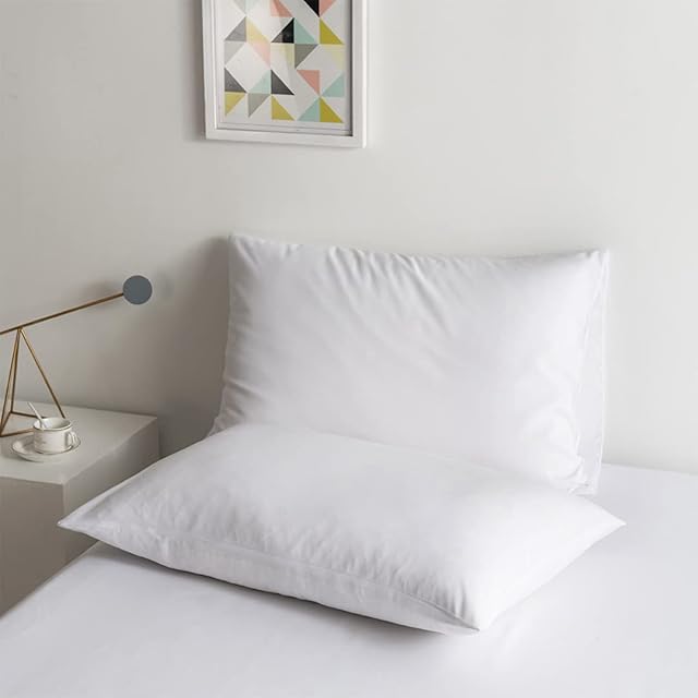 Good Nite Pillowcase 2 Pack 100% Polyester Pillow Case Set for Hair and Skin Soft and Breathable Machine Washable Set of 2 Bedroom Pillow Cover 50 x 75cm (White)
