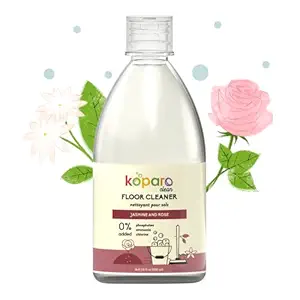 Koparo Clean Natural Disinfectant Floor Cleaner | 500 ml - Pack of 1 | Jasmine Fragrance | Skin Safe, Baby Safe & Pet-Friendly | Eco-Friendly, Non Toxic