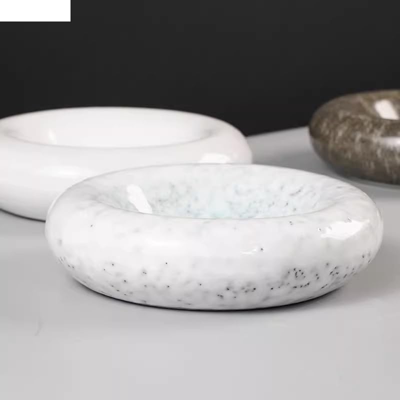 Piatti Cena Piatto piano in ceramica creativo a doppio strato Piatto isolante Piatto fondo spesso Piatti da dessert for sushi Stoviglie speciali for ristorante Forniture Per Feste(C 6 inch)