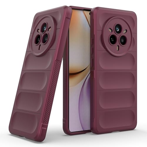 Image of amazon basics Back Case Cover for Realme 14 Pro 5G | Compatible for Realme 14 Pro 5G Back Case Cover | Liquid Silicon Magic with Camera Protection | Plum