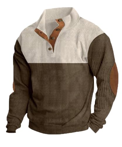 HARGLESMAN Mens Fashion Casual Long Sleeve Corduroy Sweatshirt