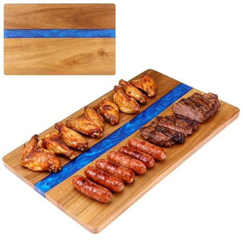 Tabla de cortar rectangular de resina azul 39.5x28 cm miniatura 1