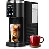 Gevi EzPod Compact Single Serve Coffee Maker Pod Coffee Maker Compatible with Single Serve Pods and Ground Coffee 40 oz Reservoir Portable Ideal for Office Camping 1000W Iced Coffee Maker Black