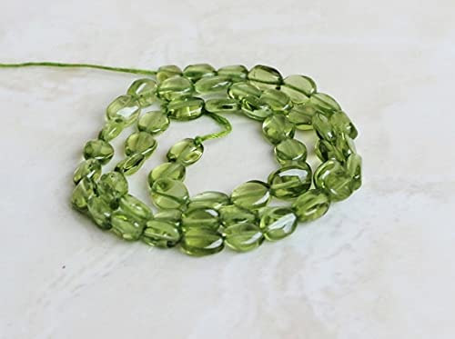 Perles peridot vert 6.5mm pour fabriquer un collier d'ete unique