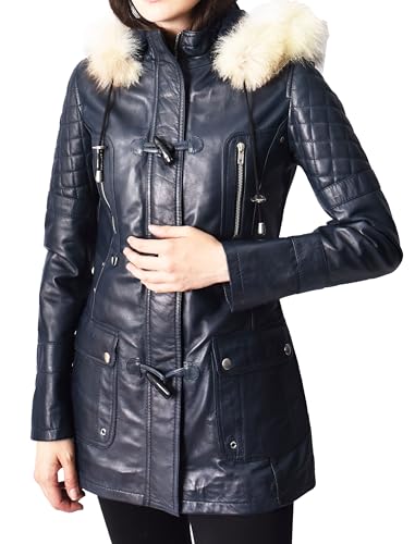 Duffle coat en cuir pour femme chaud et confortable fini les frissons d'hiver