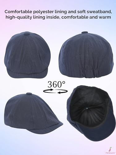 Image of FabSeasons Cotton Ivy Flat Golf Cap - Classic Newsboy Gatsby Hat for Men