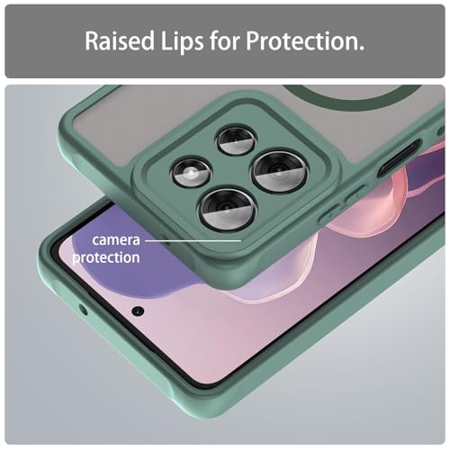 Image of Compatible with Moto G Play 2025 Case Cover,Compatible with MagSafe,Anti-Fall,Compatible with Motorola Moto G Power 2025 / Moto G 5G (2025) XT2513V T2513-1 Cell Protective Phone Case Green