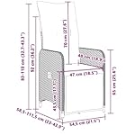 Garten-Bistro-Set Poly Rattan Grau 9-teilig
