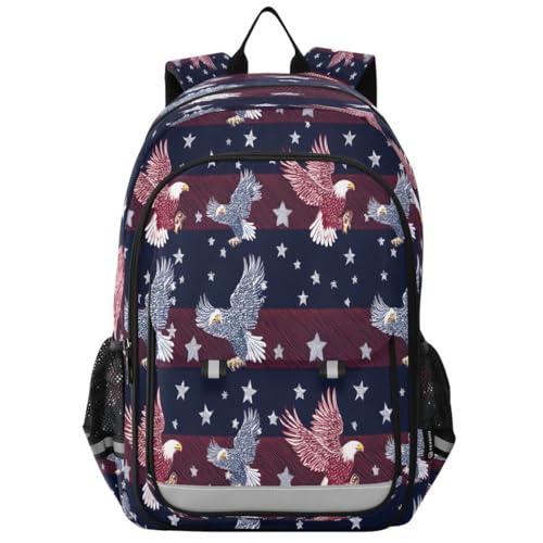 Sac à livres aigle étoiles multicolore robuste pour cartable école primaire