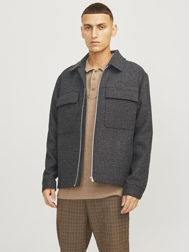 JACK&JONES Herren Jprblurussel Wool Blend Jacket Sn Jacke, Black/Detail:Houndstooth, M – Ansicht 2