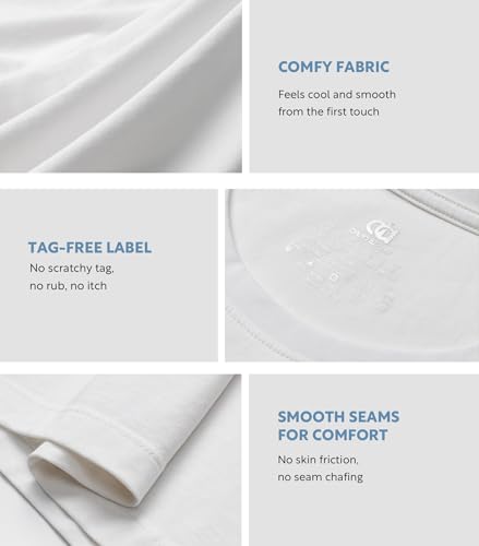 Image of DAVID ARCHY Men's Undershirts Cooling Moisture-Wicking Crew Neck 3-Pack | Breathable T-Shirts for Men, Stay-Tucked, Short Sleeve, Regular Fit