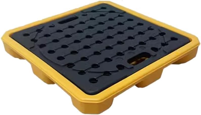 Plateforme de rétention contre fuite de lubrifiant bac polyéthylène jaune 68cm