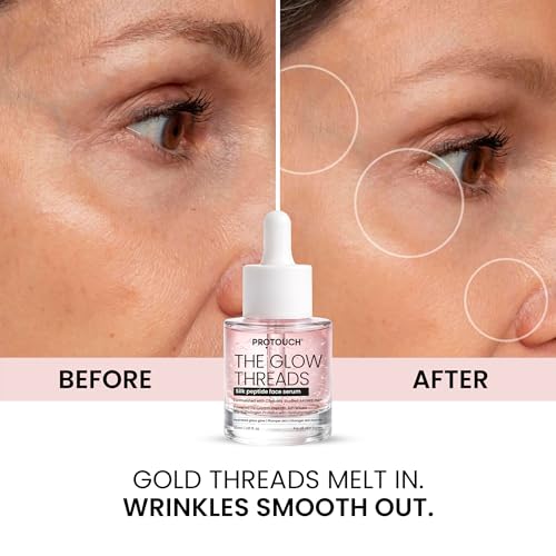 Image of PROTOUCH The Glow Threads Silk Peptide Face Serum | Deep Multi-Level Hydration | Lightweight Non-Sticky | Suitable For All Skin Types | 30 ML